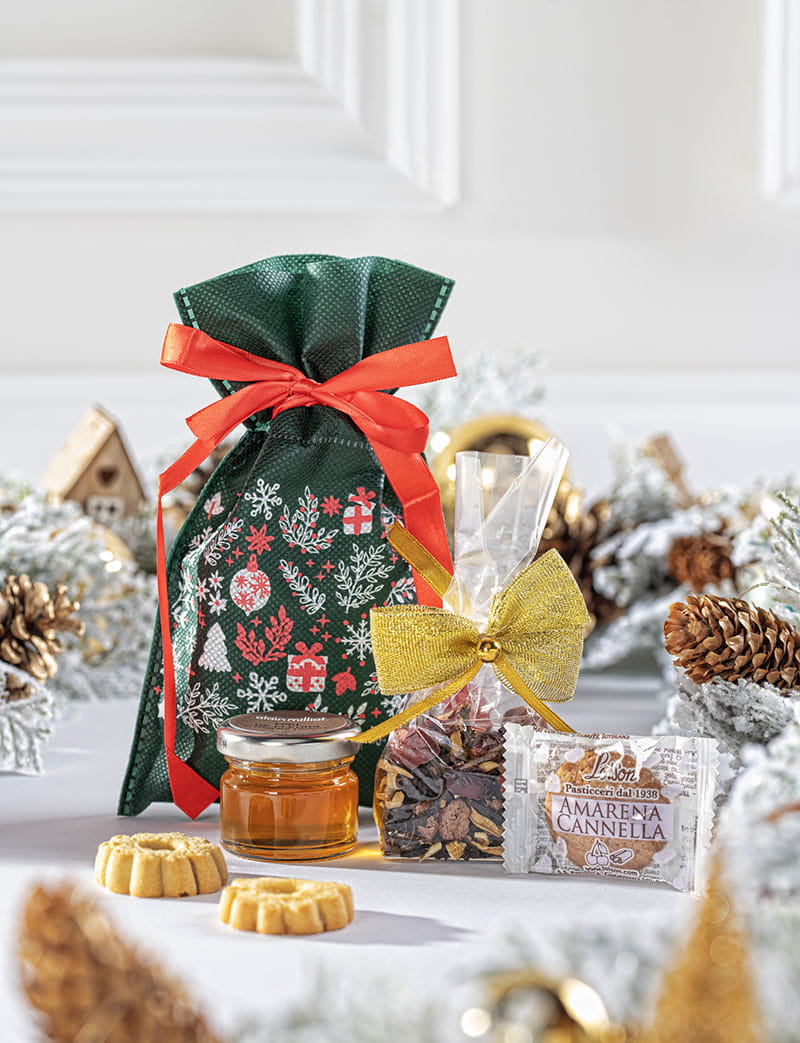 Elegancki Zestaw Świąteczny z Herbatą, Miodem i Pralinami – Upominek dla Klientów