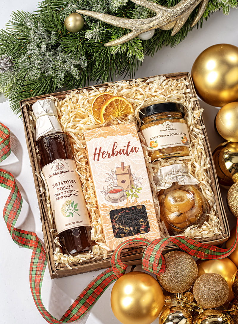 Kosz Prezentowy z Syropem z Kwiatu Bzu – Wyjątkowy Smak