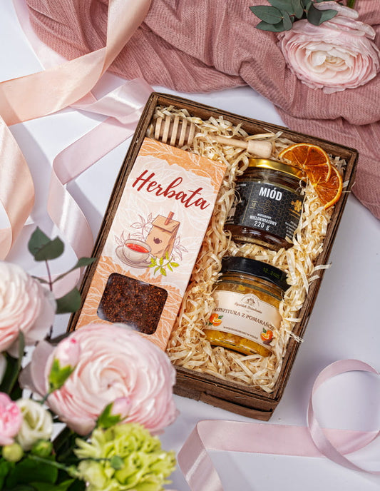 Zestaw Prezentowy z Herbatą Rooibos i Naturalnym Miodem – Idealny Upominek