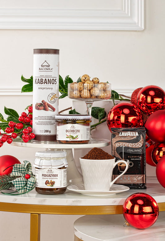 Ekskluzywny Zestaw Świąteczny z Kawą Lavazza i Pralinami Anthon Berg – Elegancki Prezent na Boże Narodzenie