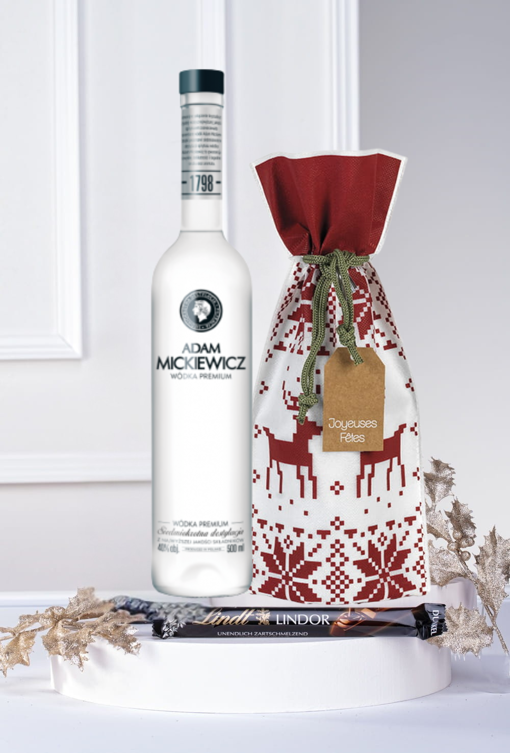 Świąteczny Zestaw Prezentowy z Wódką Adam Mickiewicz | Prezent w Pudełku