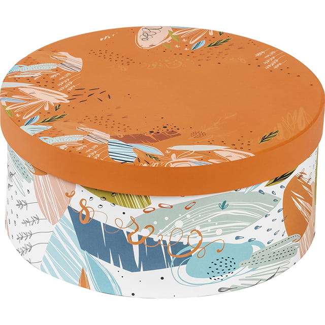 Pudełko kartonowe okrągłe pomarańczowe TR126S