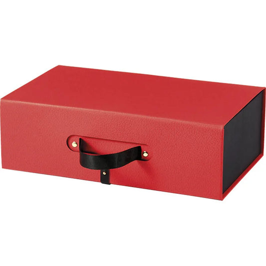 Pudełko Magnetyczne z Teksturą Czerwonego Papieru – 33,5x20x10,5 cm