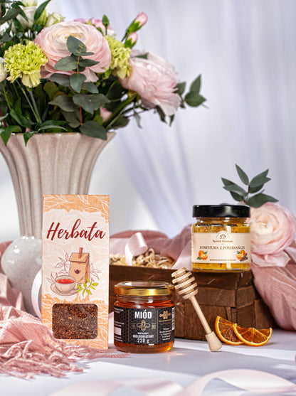 Zestaw Prezentowy z Herbatą Rooibos i Naturalnym Miodem – Idealny Upominek
