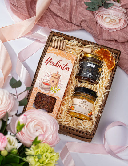 Zestaw Prezentowy z Herbatą Rooibos i Naturalnym Miodem – Idealny Upominek