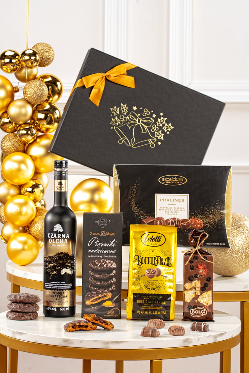 Ekskluzywny Zestaw Prezentowy z Wódką Kraftową i Belgijskimi Czekoladami – Świąteczny Upominek