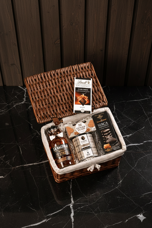 Ekskluzywny Kosz Prezentowy z Whisky J.A. Baczewski – Idealny dla Mężczyzny