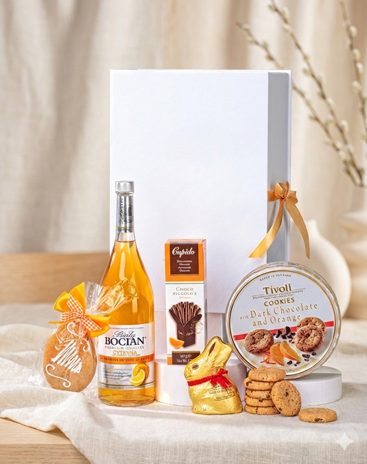 Elegancki Zestaw Prezentowy Wielkanocny z Likierem Biały Bocian – Prezent Biznesowy