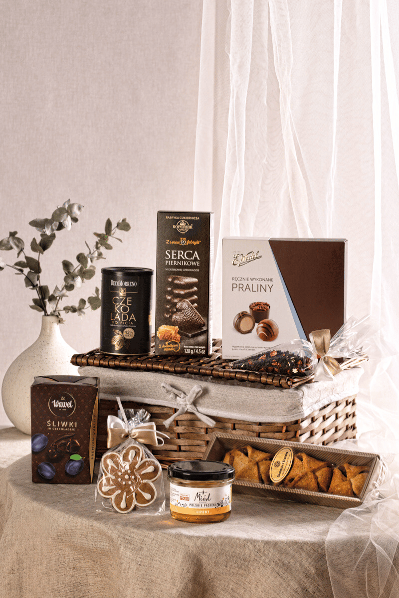 Kosz Prezentowy Smaki Polski z Miodem i Piernikami – Elegancki Upominek