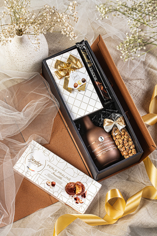 Zestaw Prezentowy z Likierem Chopin i Pralinami – Słodkie Podziękowanie dla Niej
