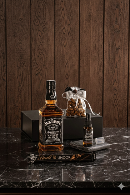 Luksusowy Zestaw Męski: Jack Daniel's, Olejek do Brody, Słodkości – Prezent dla Niego
