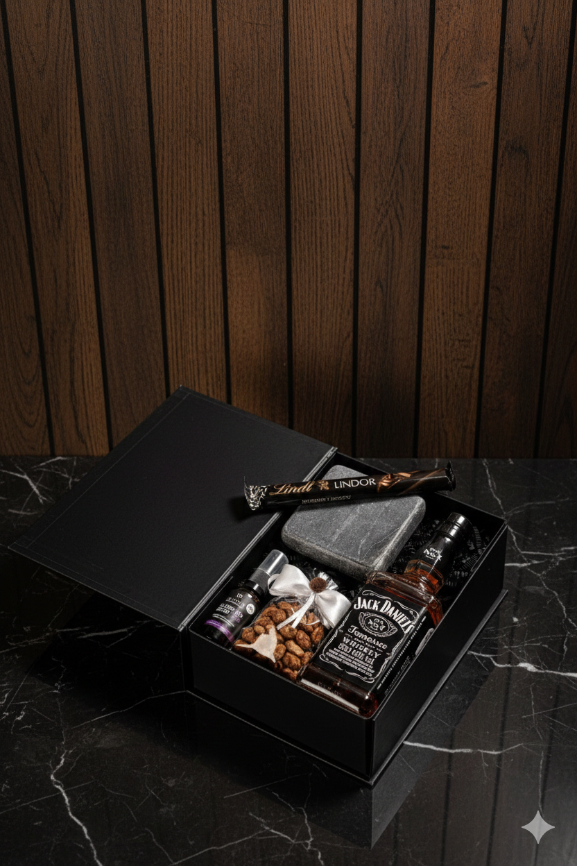 Luksusowy Zestaw Męski: Jack Daniel's, Olejek do Brody, Słodkości – Prezent dla Niego