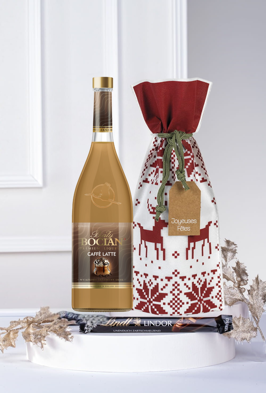 Świąteczny Zestaw Prezentowy z Likierem Biały Bocian | Prezent w Pudełku