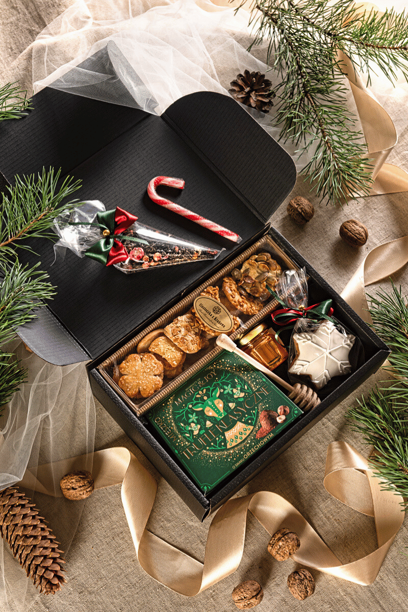 Zestaw Prezentowy z Miodem i Ciasteczkami – Elegancki Upominek Świąteczny