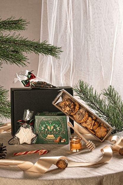 Zestaw Prezentowy z Miodem i Ciasteczkami – Elegancki Upominek Świąteczny