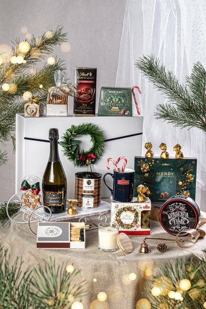 Ekskluzywny Kosz Prezentowy Świąteczny z Prosecco i Kawą Hardy – Idealny Upominek